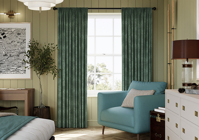 Florence Faux Suede, Fern Green - Made to Measure Curtains - Image 3